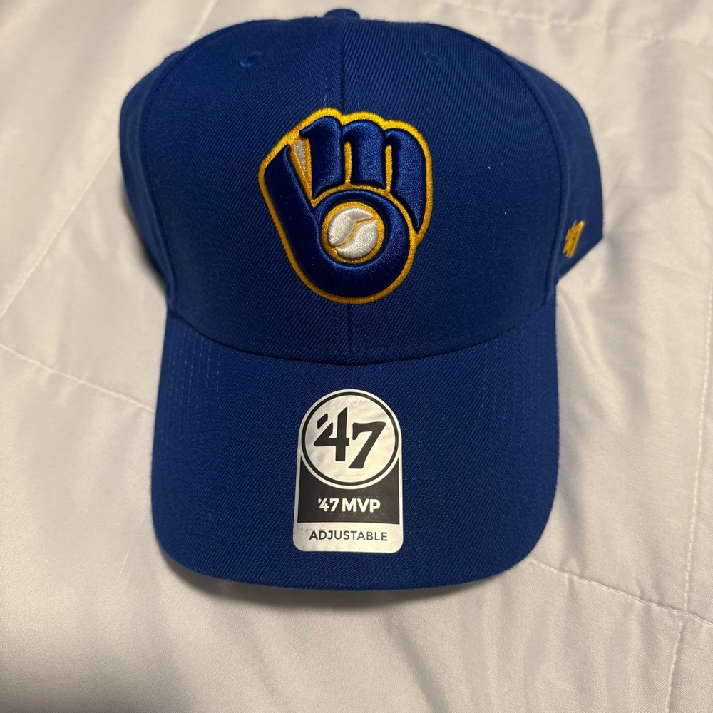 New Milwaukee Brewers Cooperstown‎ Royal 47 MVP Adjustable Strapback